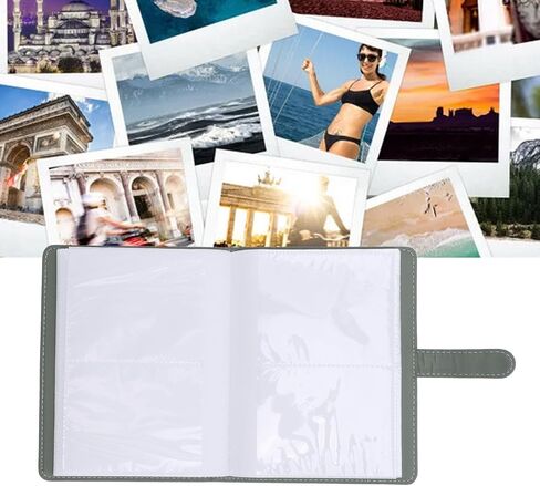 3.5x5 PhotoAlbum, Small Photo Album Holds 80 Photos, PU Leather 3x5 Photos Album Wedding Family Baby Anniversary Pictures, Art Presentation Folder Postcards Pictures (Green) in Saudi Arabia