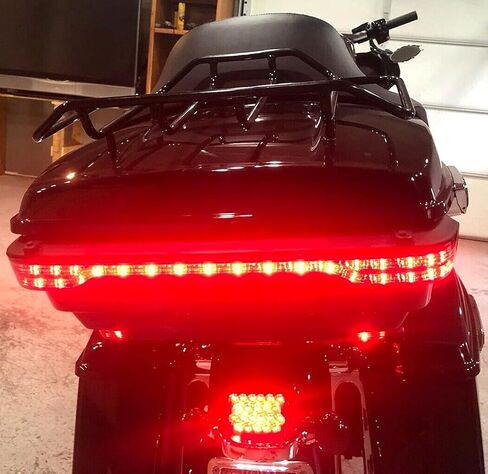 ECOTRIC LED King Brake Turn Tail Light for Touring Luggage Storage Box Compatible with 2014-Later Harley Touring Road Electra Street Tri Glide/Road King/Ultra Limited Tail Trunk Light Taillight in Saudi Arabia