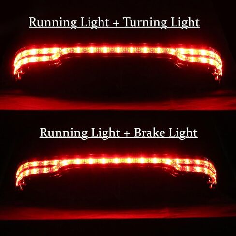 ECOTRIC LED King Brake Turn Tail Light for Touring Luggage Storage Box Compatible with 2014-Later Harley Touring Road Electra Street Tri Glide/Road King/Ultra Limited Tail Trunk Light Taillight in Saudi Arabia