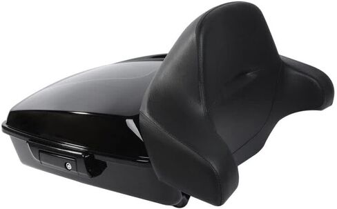 TCMT 10.7 "Black Latch Pack Pack Trunk Backrest LED LED Light مع إشارة تحول الفرامل مناسبة لـ Harley Touring Electra Glide Road Road King FLHT FLTRX FLHR 2014-2025 in Saudi Arabia