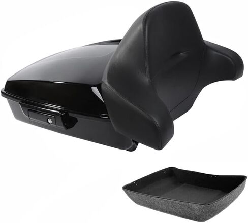 TCMT 10.7 "Black Latch Pack Pack Trunk Backrest LED LED Light مع إشارة تحول الفرامل مناسبة لـ Harley Touring Electra Glide Road Road King FLHT FLTRX FLHR 2014-2025 in Saudi Arabia