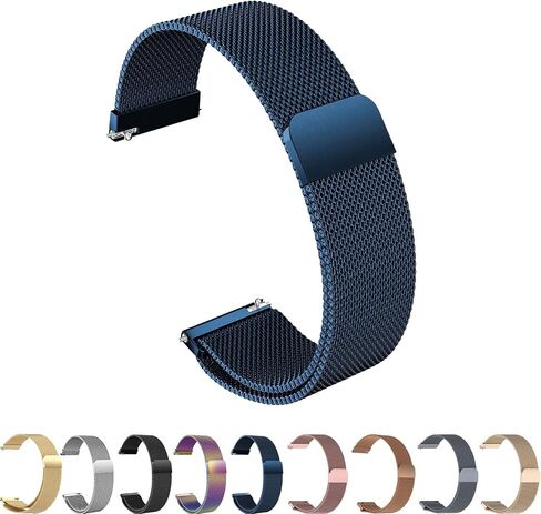 Metal Watch Bands, 14mm 16mm 18mm 20mm 22mm 24mm Adjustable Quick Release Watch Strap, Stainless Steel Mesh Replacement band for Women Men in Saudi Arabia