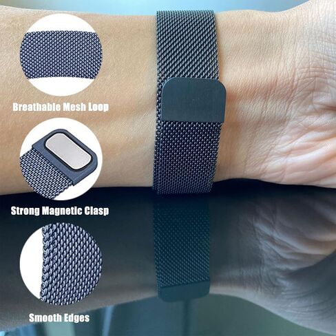 Metal Watch Bands, 14mm 16mm 18mm 20mm 22mm 24mm Adjustable Quick Release Watch Strap, Stainless Steel Mesh Replacement band for Women Men in Saudi Arabia