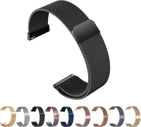 Metal Watch Bands, 14mm 16mm 18mm 20mm 22mm 24mm Adjustable Quick Release Watch Strap, Stainless Steel Mesh Replacement band for Women Men in Saudi Arabia