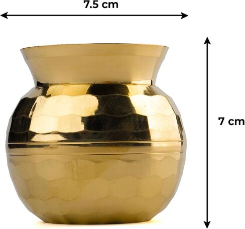 Brass Kalash Diamond Cut Pital Lota for Puja for Karwa Chauth Pooja (Diamond Pooja Lota) in Saudi Arabia