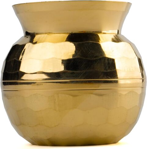 Brass Kalash Diamond Cut Pital Lota for Puja for Karwa Chauth Pooja (Diamond Pooja Lota) in Saudi Arabia