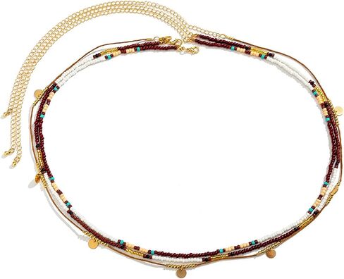 Simple Beaded Bikini Sexy Belly Body Chain Beads Waist Jewelry Summer Beach Crystal Beads Body Accessory for Women in Saudi Arabia