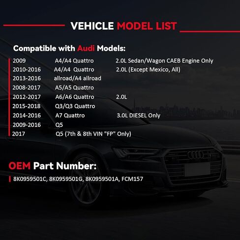 وحدة تحكم مروحة التبريد في المحرك الجديدة 1PC متوافقة مع Audi A4 A5 A6 A7 Quattro Allroad Q3 Q5 in Saudi Arabia