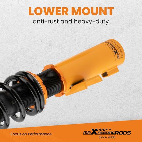 maXpeedingrods Coilovers for Hyundai Genesis Coupe 200-2016 2-Door Model, Spring Shock Absorber Coilovers Suspension Kit Strut, Ride Height Lowering Kits by 1-3" Gold in Saudi Arabia