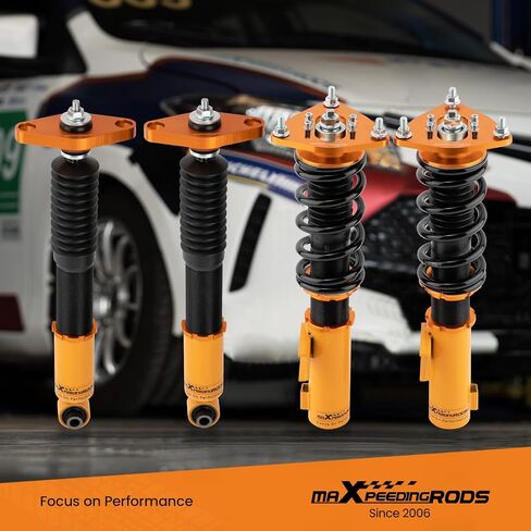 maXpeedingrods Coilovers for Hyundai Genesis Coupe 200-2016 2-Door Model, Spring Shock Absorber Coilovers Suspension Kit Strut, Ride Height Lowering Kits by 1-3" Gold in Saudi Arabia