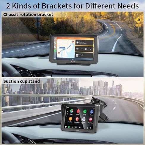 Alxum 2 in 1 Wireless CarPlay Android Auto Adapter - Convert Wired Carplay to Wireless Car Play Android Auto Dongle Switch for Cars with OEM Factory Carplay System, Support iOS 10+ and Android 12+ in Kuwait