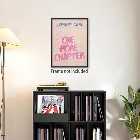 Xmopnitin Pink Vintage Library Wall Art One Chapter Chapter Book Poster Trendy Bookish Quote Canvas Prints for Reading Nook Wall Decor in Saudi Arabia