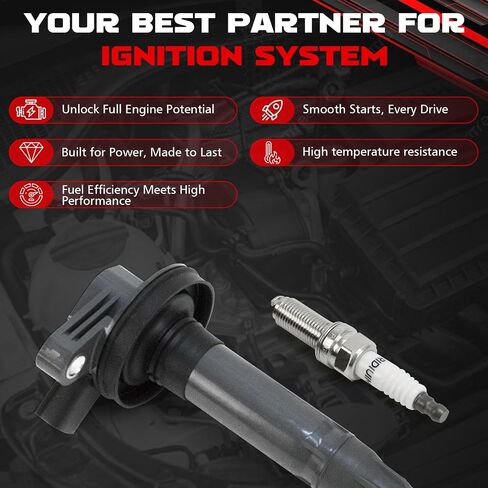 UF553 Set of 6 Ignition Coil Pack and Iridium Spark Plugs Fit for Ford Edge,Flex,Taurus,Transit-150/250/350/350HD,Explorer,F-150,Mustang 2007-2018&Lincoln 2007-2017,Replace7T4Z12029DA,UF595,LTR6IX-11 in Saudi Arabia