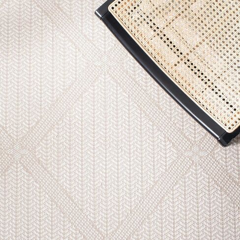 SAFAVIEH Bermuda Collection Runner Rug - 2' x 12', Cream & Beige, Non-Shedding & Easy Care, Machine Washable Indoor/Outdoor & Washable-Ideal for Patio, Backyard, Mudroom (BMU811A) in Saudi Arabia