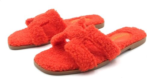 Women's Furry Slippers - Versatile Indoor/Outdoor Slippers with Plush Cotton Upper and Soft Sole - Perfect for Parties, Gatherings, Casual Wear, Vacations, and Beach Days in Kuwait