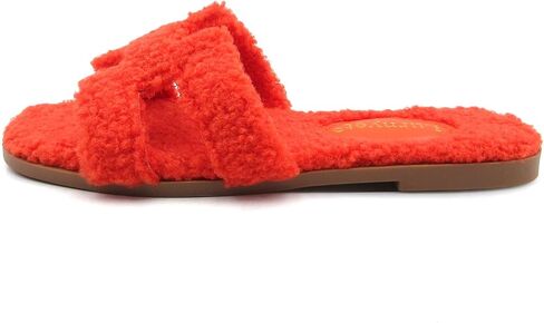 Women's Furry Slippers - Versatile Indoor/Outdoor Slippers with Plush Cotton Upper and Soft Sole - Perfect for Parties, Gatherings, Casual Wear, Vacations, and Beach Days in Kuwait