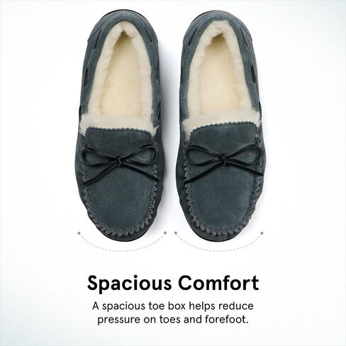ABEO Amble Bow Women's Slippers | House Shoes for Women | Shearling Lined | Built-In Cozy Wool Orthotic in Saudi Arabia