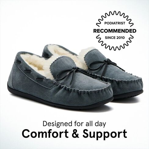 ABEO Amble Bow Women's Slippers | House Shoes for Women | Shearling Lined | Built-In Cozy Wool Orthotic in Saudi Arabia