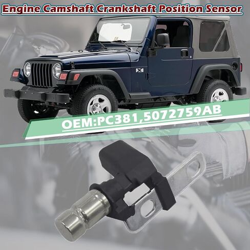 Engine Car CAM Camshaft Position Sensor L4 2.4L Compatible with Jeep 2002-2005 Liberty / 2003 2005-2006 TJ / 2003-2006 Wrangler (Note: 02 03 04 05 06) OE # PC381 5072759AB 56041432AD 917-701 in Saudi Arabia