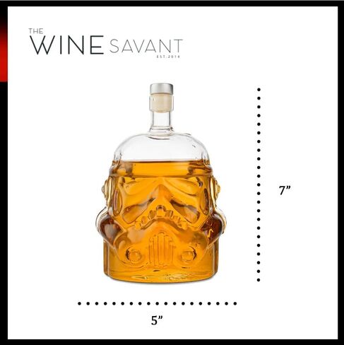Stormtrooper Blaster Decanter Set, Gifts for Men, Dad - Star Wars Sci-Fi Blaster Force Gun Whiskey & Wine Set 750ml - Energized Particle Weaponry Elegant Decanters 24" - 4x Trooper Shots Base Gift in Kuwait