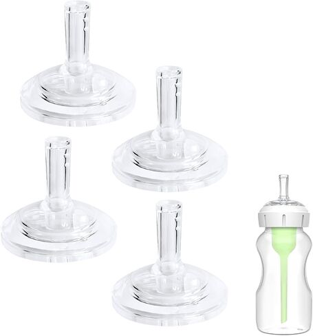 4Pcs Sippy Straw Nipples Compatible with Dr. Brown's Narrow Bottles & Narrow Sippy Spout Bottles, Transition Sippy Spouts Soft Silicone Replacement Spout Nipples, BPA-Free, 6m+, Variable Flow in Saudi Arabia