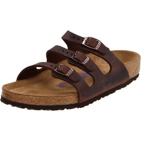 Birkenstock Florida Soft Footmed - جلد أسود مسخن من الجلد 39 (الولايات المتحدة للسيدات 8-8.5) العادية in Kuwait