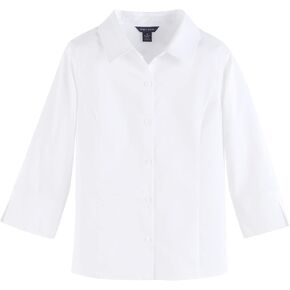 Tommy Hilfiger Girls 3/4 Sleeve Feminine Fit Pinpoint Blouse School Uniform in Saudi Arabia