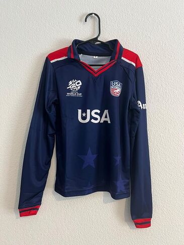 تي شيرت 2024 World Cup New Team USA Jersey T20 Cricket WC USA Cricket Team، أزرق in Saudi Arabia