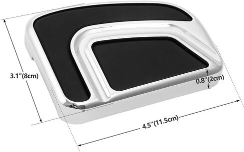 دواسة الفرامل الكبيرة Chrome لـ Electra 96-17 لـ Electra Low 15-16 لـ 06-17 لـ LO 10-17 للتراث 06-17-(Chrome + Black)-(Ripinum + Rubber) in Saudi Arabia