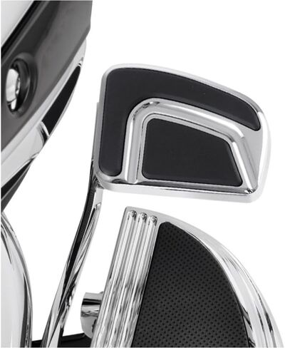 دواسة الفرامل الكبيرة Chrome لـ Electra 96-17 لـ Electra Low 15-16 لـ 06-17 لـ LO 10-17 للتراث 06-17-(Chrome + Black)-(Ripinum + Rubber) in Saudi Arabia