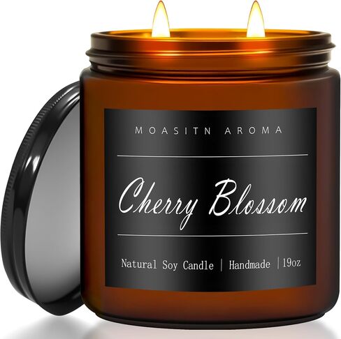 MOASITN Sandalwood Large Heavenly Scented Candles for Home|19oz 100h Long Lasting Clean Burn|Natural Soy Aromatherapy Candle|2 Wick Jar Candle for Women,Men as Relaxing,Birthday,Housewarming Gifts in Kuwait
