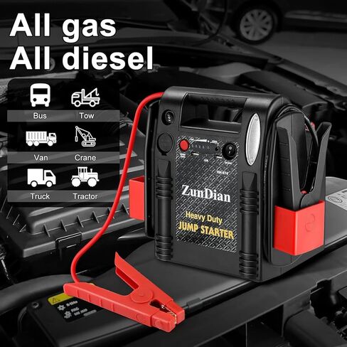 ZD-974 قفزة بداية 12V/24V ، 2500A قفزة الذروة قفزة Battery Box حزمة بطولة للسيارة الشاحنة لجرار مركبات الشاحن in Kuwait