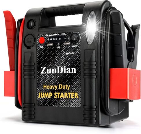 ZD-974 قفزة بداية 12V/24V ، 2500A قفزة الذروة قفزة Battery Box حزمة بطولة للسيارة الشاحنة لجرار مركبات الشاحن in Kuwait