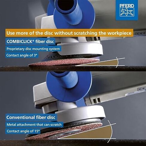 PFERD 40735 Combiclick Fibre Disc, Ceramic Oxide Co-Cool, 5" Diameter, 12200 RPM, 60 Grit (Pack of 25) in Saudi Arabia