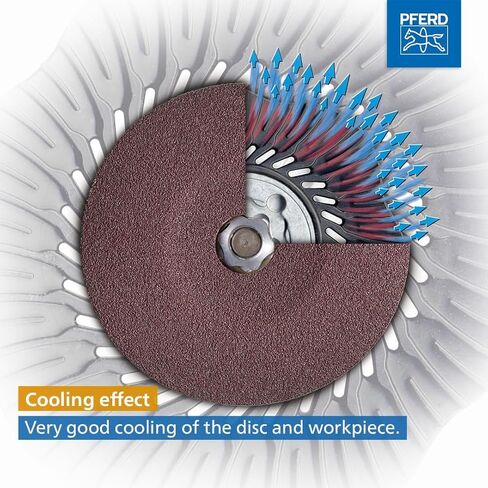 PFERD 40735 Combiclick Fibre Disc, Ceramic Oxide Co-Cool, 5" Diameter, 12200 RPM, 60 Grit (Pack of 25) in Saudi Arabia