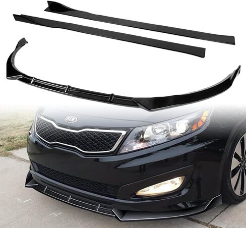 Q1-Tech ، 9 قطع الأمامية الشفاه والملحقات الجانبية للتنور الجانبية موزع متوافق مع طراز Kia Optima SX/Hybrid USA ، وهجين ، مفسد الشفاه الأمامي ، in Saudi Arabia