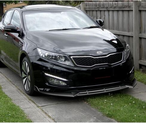 Q1-Tech ، 9 قطع الأمامية الشفاه والملحقات الجانبية للتنور الجانبية موزع متوافق مع طراز Kia Optima SX/Hybrid USA ، وهجين ، مفسد الشفاه الأمامي ، in Saudi Arabia