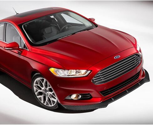 Q1-TECH, 9-Piece Front Bumper Lip & Side Skirt Extensions Diffuser Compatible with 2013 2014 2015 2016 Ford Fusion Mondeo, Front Lip Spoiler Air Chin Body Splitter ABS (Painted Carbon) in Saudi Arabia