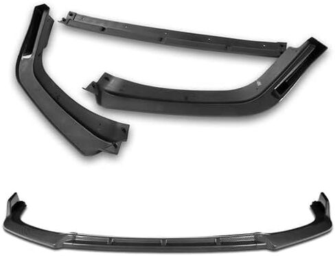 3 Pieces Type-R Style Front Bumper Lip Chin Spoiler Splitter Side Body Kit Trim Protection Compatible with 2017-2021 Honda Civic Si Model, 2018 2019 2020 (Painted Black) in Saudi Arabia