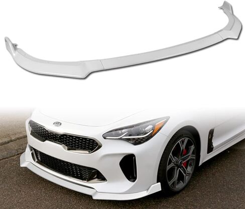 Q1-TECH, 9-Piece Front Bumper Lip & Side Skirt Extensions Diffuser Fit for 2018 2019 2020 2021 2022 2023 Kia Stinger (GT-Line), Front Bumper Lip Spoiler Air Chin Body Splitter ABS (Painted Black) in Saudi Arabia
