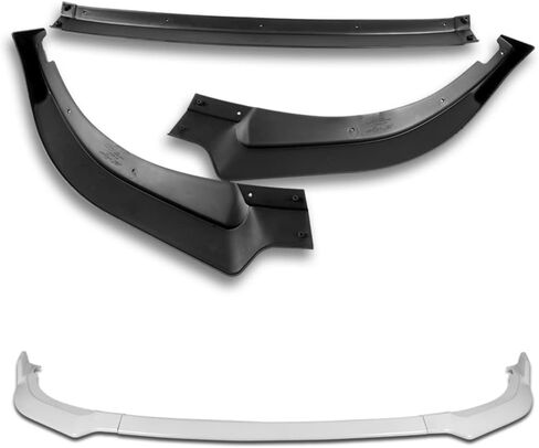 Q1-TECH, 9-Piece Front Bumper Lip & Side Skirt Extensions Diffuser Fit for 2018 2019 2020 2021 2022 2023 Kia Stinger (GT-Line), Front Bumper Lip Spoiler Air Chin Body Splitter ABS (Painted Black) in Saudi Arabia