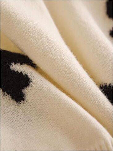 Women's Plus Size Bow Sweaters V Neck Long Sleeve Knit Pullover Tops Soft Knitwear in Saudi Arabia