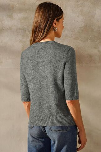 Arach&Cloz Women's Wool Blend Old Money Cable Knit Elbow Sleeve Sweaters 2025 in Saudi Arabia