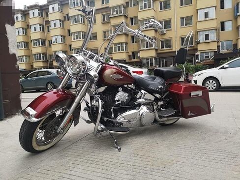 مسند خلفي للدراجة النارية الفضية الجديدة مسند الظهر sissy بار الراحة المتوافقة مع Harley Fatboy Efi Flstf Heritage Softail Classic FLSTC in Saudi Arabia
