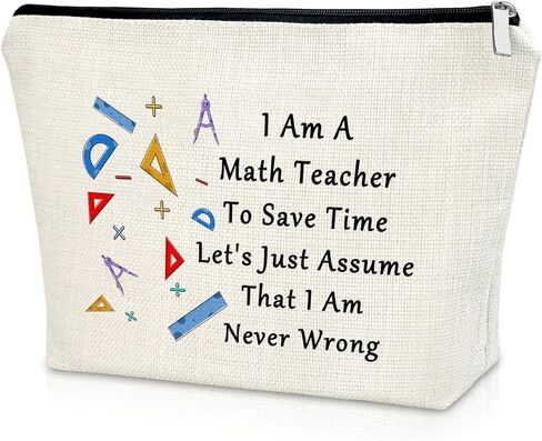 Sazuwu Teacher Assistant Gift Teacher’s Aide Gift Makeup Bag Thank You Gifts Retirement Gift for Her Cosmetic Bag Teacher Day Gifts Graduation Birthday Christmas Gifts Cosmetic Travel Pouch in Kuwait