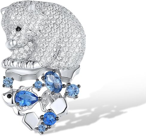 Santuzza 925 Sterling Silver Gemstone Pin Broch للنساء in Saudi Arabia