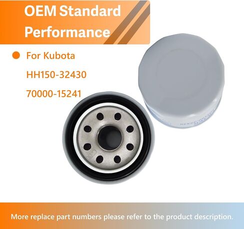 2PCS Oil Filters HH150-32430 HH1J0-32430 Compatible with Kubota D722 D902 WG750 WG752 WG972 Engines for Grasshopper 321D 325 329 432 721 721D 725 932 Mowers in Saudi Arabia