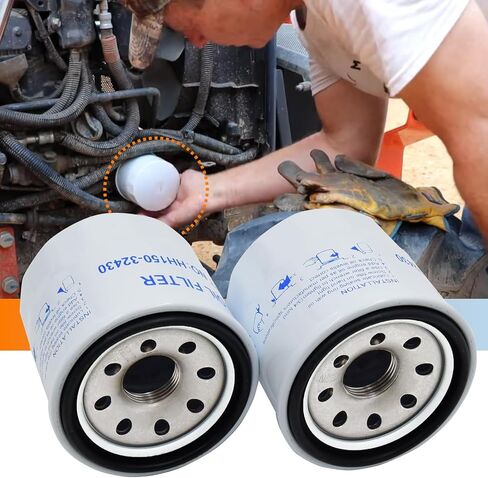 2PCS Oil Filters HH150-32430 HH1J0-32430 Compatible with Kubota D722 D902 WG750 WG752 WG972 Engines for Grasshopper 321D 325 329 432 721 721D 725 932 Mowers in Saudi Arabia