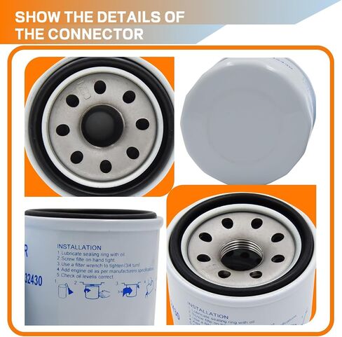 2PCS Oil Filters HH150-32430 HH1J0-32430 Compatible with Kubota D722 D902 WG750 WG752 WG972 Engines for Grasshopper 321D 325 329 432 721 721D 725 932 Mowers in Saudi Arabia
