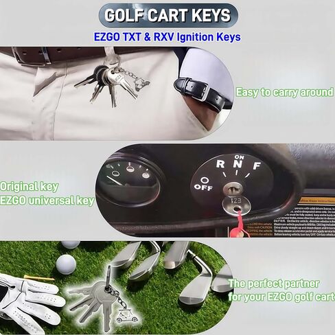 EZGO Ignition Keys Golf Cart Keys for EZGO TXT and EZGO RXV Replacement Ignition Keys 2 Pcs in Kuwait
